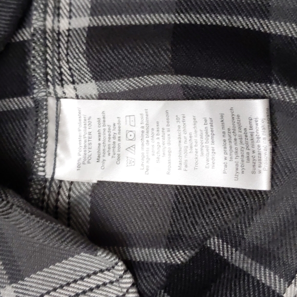 Burton Dryride Men's Plaid Button Up Size S Long Sleeve Gray Black White - Picture 10 of 12